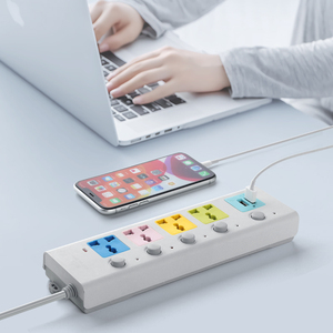 EZKABO高品质智能通用扩展插座延长线插座，带2USB 4插座，带开关电源板 - Product Image 4