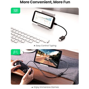 Micro V8 USB maschio a USB 2.0 femmina cavo adattatore OTG per telefono Android giacca in PVC per uso della fotocamera e del Computer - Product Image 5
