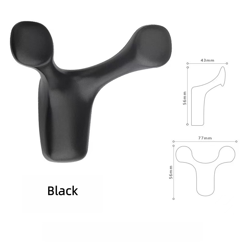 Horn coat hook-black