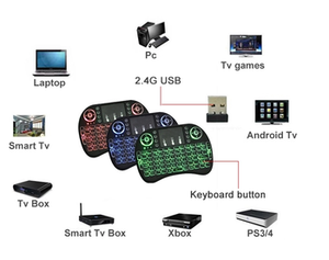 2.4Ghz Wireless Colorful Mini <strong>Keyboard</strong> I8 Mini <strong>Keyboard</strong> for Smart Android Tv Box and Tv air Mouse with Seven Colors Backlight - Product Image 6