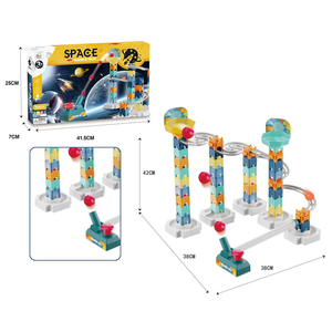 חדש 58pcs הרכבה אבני בניין הזזה מתגלגל מירוץ DIY השיש מבוך כדור מסלול חינוכיים צעצוע סט