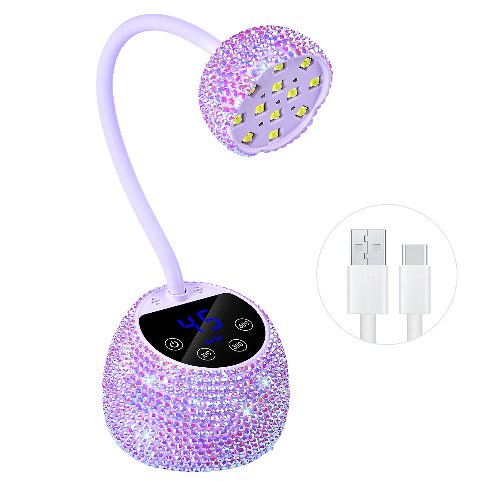 Violet avec strass