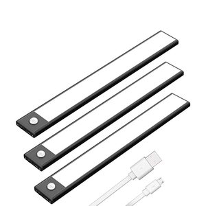 LED Night <strong>Light</strong> 20/30/40/60CM Motion <strong>Sensor</strong> Wireless USB Cabinet Night <strong>Light</strong> Wardrobe Lamp for Kitchen Cabinet Bedroom Wardrobe