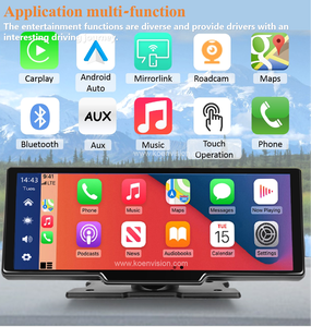 10.26 Inch Wireless Monitor Car Carplay Touch Screen <strong>Display</strong> Black Box GPS Navigation Android Auto DVR Camera 4K Dash Cam - Product Image 6