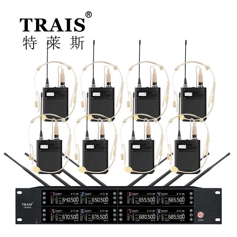 ไมค์หูฟังสีเงิน