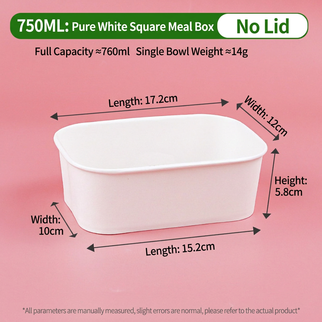 pure white 750ml bowl without lid 100 pieces