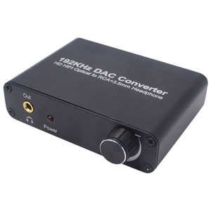 Igital a nalog onverter 192kHz upupupupupports oluolume control igigital oaxial axial Ito to a nnalog tereo/R 3,5mm ACK udio - Product Image 4