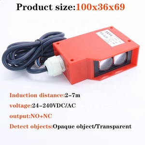 EK100-5M 7M Square photoelectric switch <strong>sensor</strong> 5-wire NC NO diffuse reflection <strong>detects</strong> transparent/opaque <strong>objects</strong>