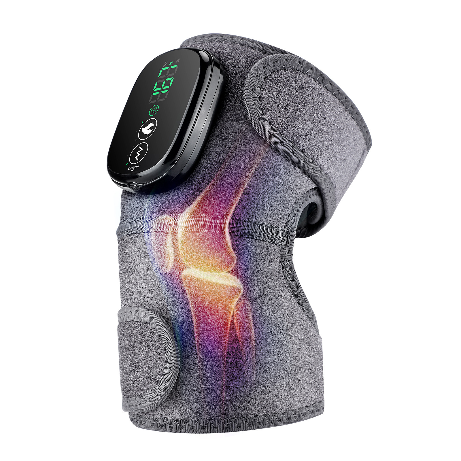 Heated massage knee hc-008 - grey