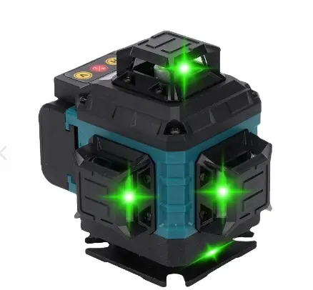 Alta Qualidade 4D 12/16 Linhas Linha Verde Nível Laser Para Nivelamento Do Solo Com Suporte Magnético Com Controle Remoto lox tol