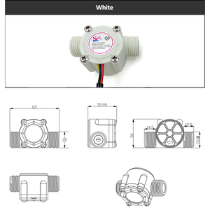 12V sensore di flusso dell'acqua interruttore per misuratore di portata della pompa contatore per effetto di controllo Arduino 1-30L/min 1/2 'sala elettronica Consumer - Product Image 3