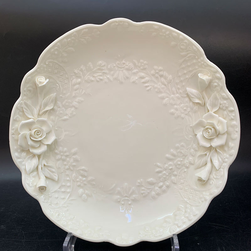 Assiette à collation blanche de 8,5 pouces
