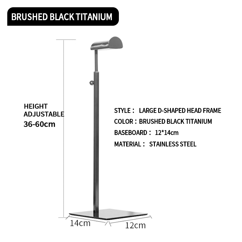 Large A Head - Brushed Black Titanium