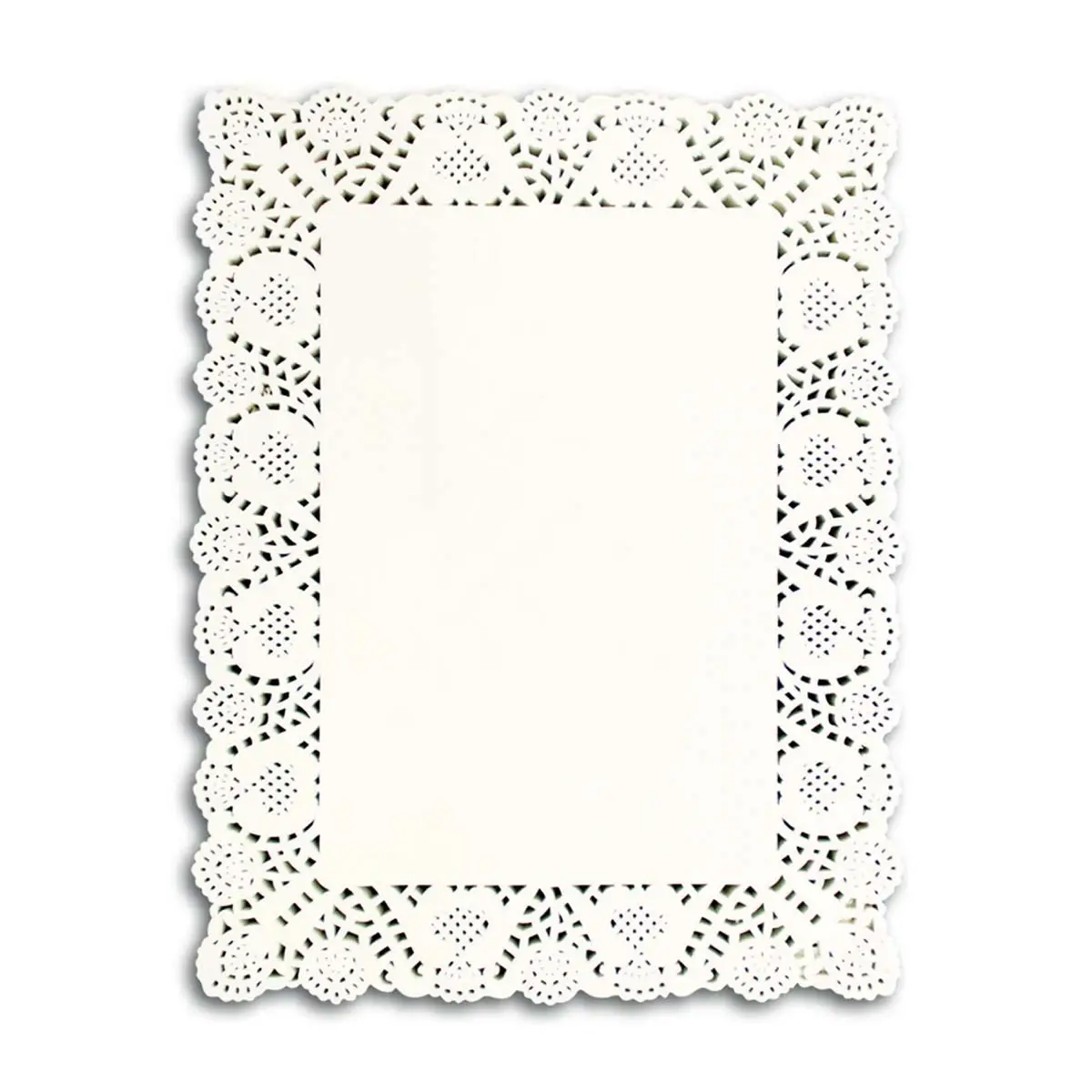 Doillons papier rectangulaires, 20 pièces, blanc