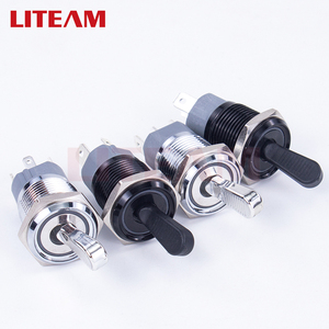 16mm High Current 2Way <strong>Electronic</strong> on Off Metal <strong>Push</strong> <strong>Button</strong> <strong>Toggle</strong> Switch NO NC Self-lock 12V Waterproof <strong>Push</strong> Pull <strong>Toggle</strong> Switch - Product Image 6