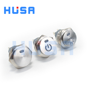 HUSA, interruptor basculante de palanca de 22MM, autoblocante personalizado, 12V, 220V, 15A, 20A, interruptor de botón pulsador, encendido y apagado, coche, RV, parada de arranque de barco automático - Product Image 1