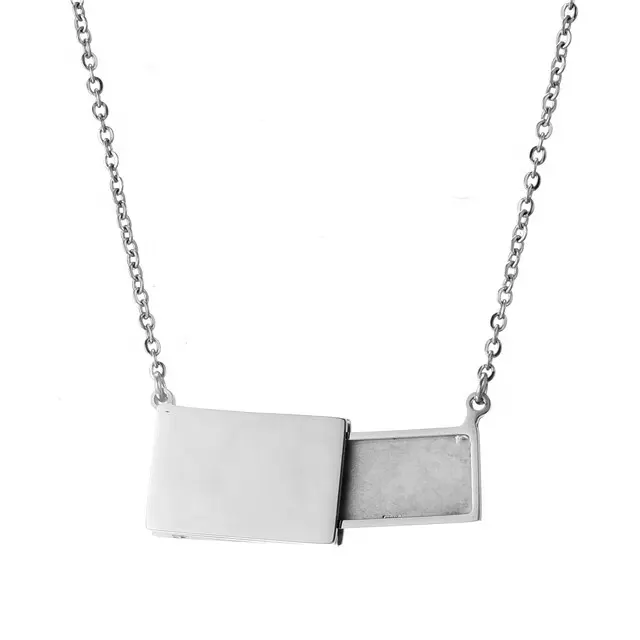 Yiwu Aceon Velle-caja secreta rectangular de acero inoxidable, pegatina de foto en blanco, para cajón, sobre, collar