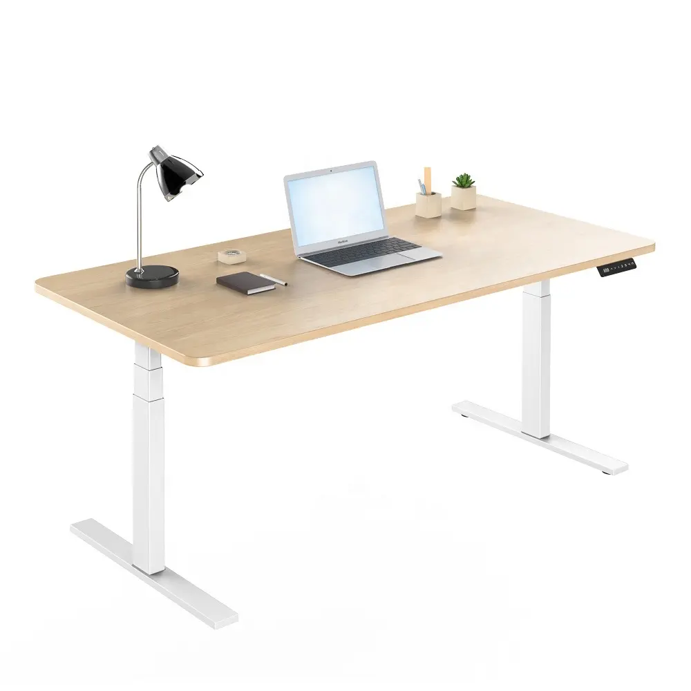 Hoge Kwaliteit Ergonomische Moderne Kantoorcomputer Tafel Zitten Stand Bureau Dual Motor Staande Bureau Elektrisch In Hoogte Verstelbaar Bureau