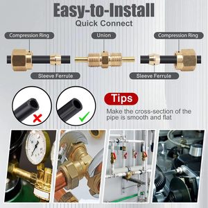 Brass Dot Air phanh hiệu suất Push-to-Connect phanh Hose End nhanh chóng kết nối sharkbite Phụ kiện cho xe tải công nghiệp ô tô - Product Image 4