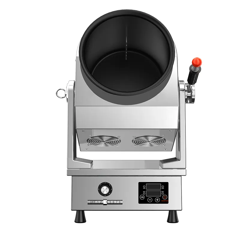Fabriek Robot Kok Gas Elektrische Wok Premium Automatische Kookmachine 6 9 12l Keuken Gebakken Rijst Maken Roterende Kookplaat Trommel