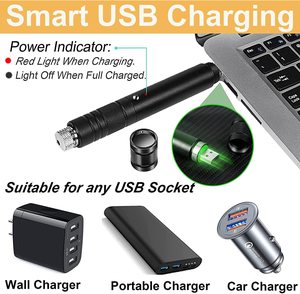Rot Grün Laserpointer 2000 Meter Langstrecken-Hochleistungs-Taschenlampe Wiederauf ladbarer Zeiger für USB mit einstellbarem Sternkopf - Product Image 6