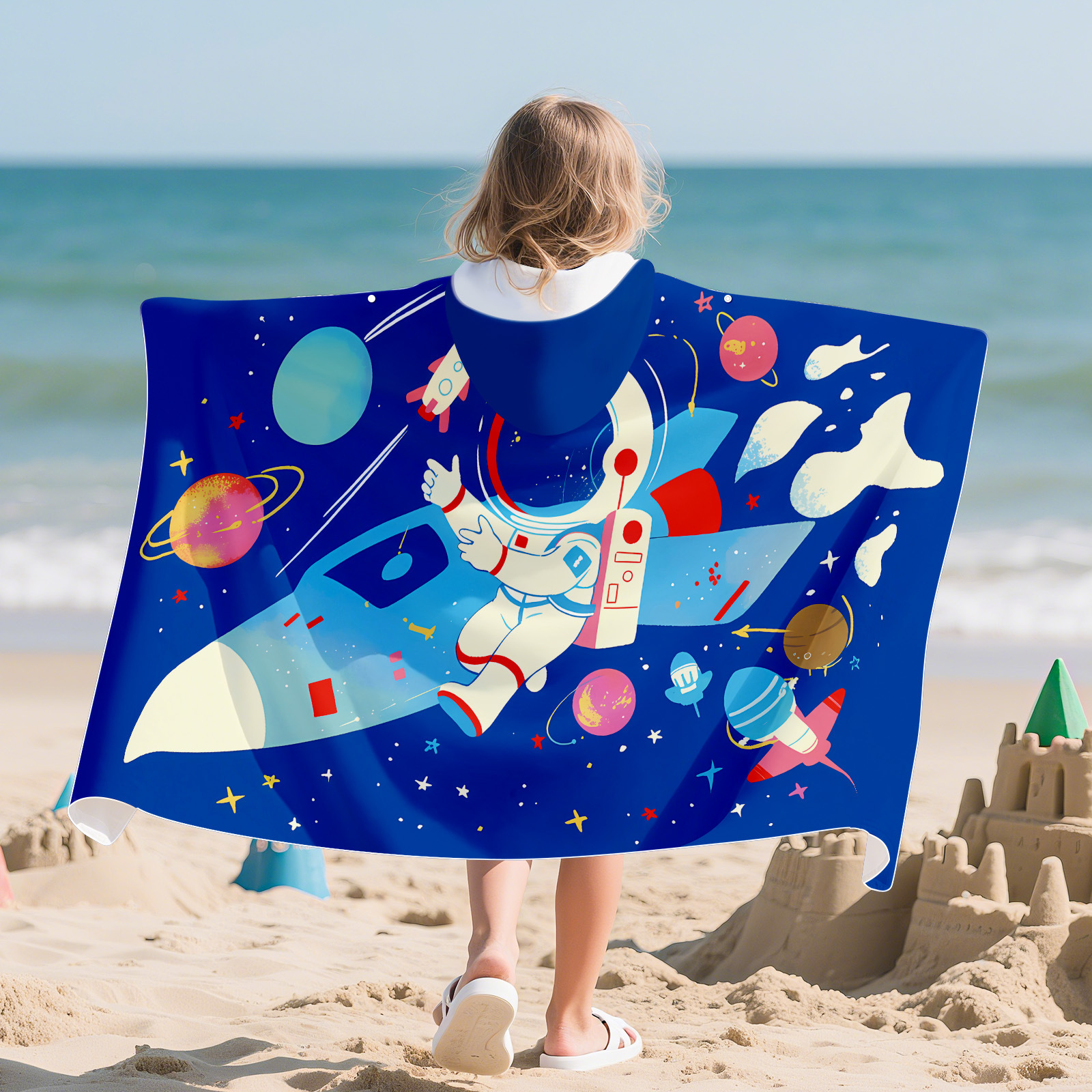 Space explorer-quick-dry hooded snap deduction