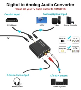 SY 3.5mm <strong>Digital</strong> Analog <strong>Audio</strong> Converter Amplifier Decoder Optical Fiber Coaxial Signal Stereo <strong>Audio</strong> Video Splitters Converters - Product Image 6