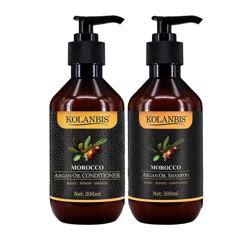 KOLANBIS Großhandel Best Organic Marokko Arganöl Haar Feuchtigkeit Shampoo und Conditioner Set Private Label