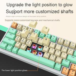 68-Key RGB Backlight Two-in-One Mechanical <strong>Keyboard</strong> Convenient Portable for Gaming Office Use Colorful Light <strong>Numeric</strong> Desktop