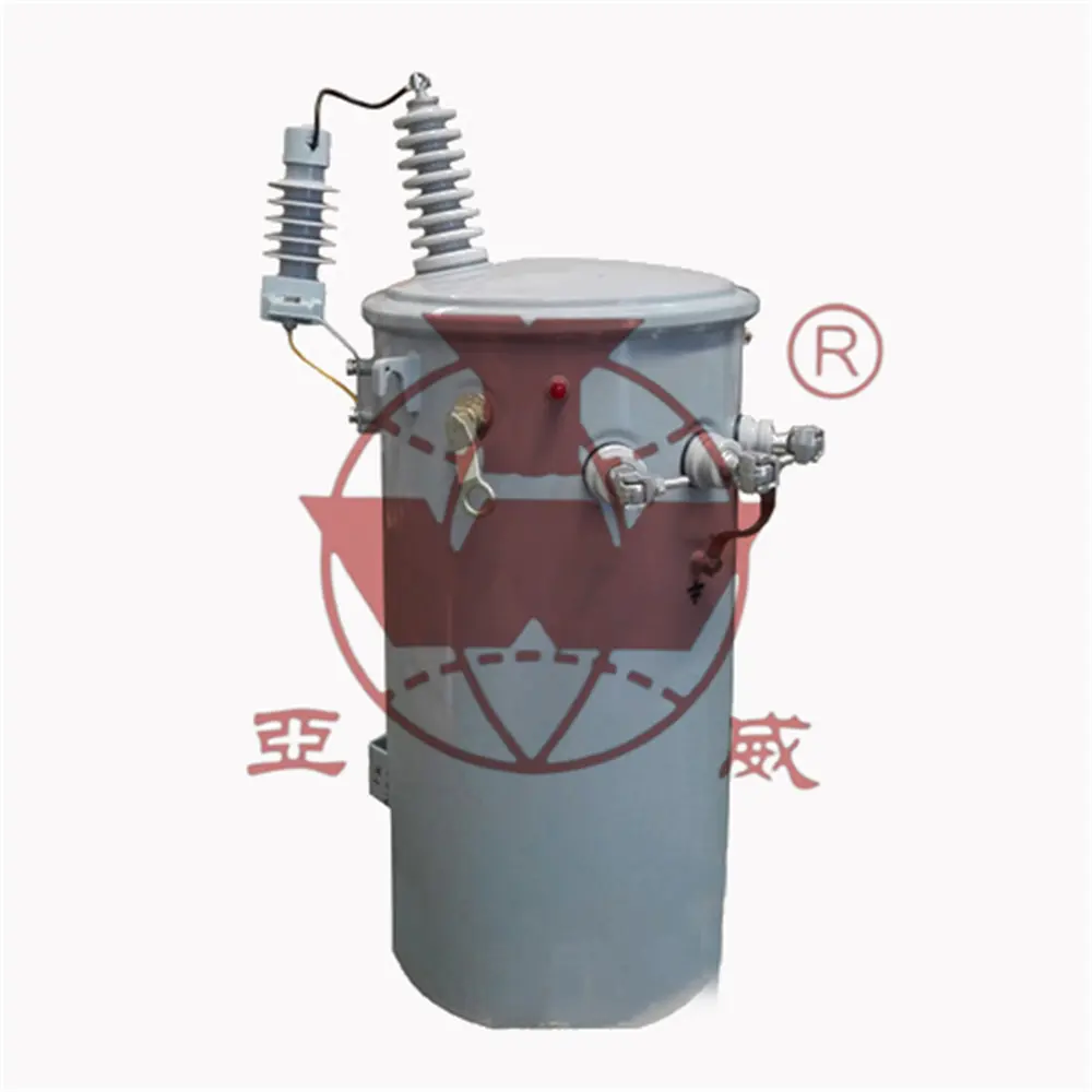 Yawei 단상 극 장착 변압기 75kva 50kva 125kva 100kva 단상 가변 변압기 13.2 kv 받침대