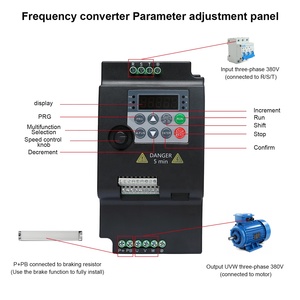SUSWE-convertidor de frecuencia trifásico VFD, inversor de entrada monofásica RS485, 0,75 kW, 1,5 kW, 2,2 kW, 5,5 kW, nuevo - Product Image 6