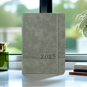 2026 diario di lavoro in pelle sintetica diario su misura A5 Agenda pianificatore personalizzato con rilegatura elastica - Product Image 2