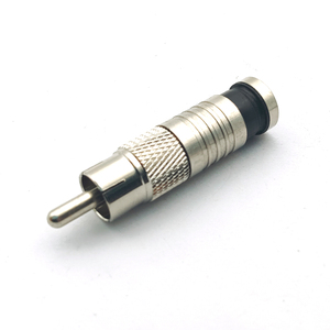 RG-6通用压缩RCA公插头同轴电缆连接器，用于音频视频 - Product Image 1