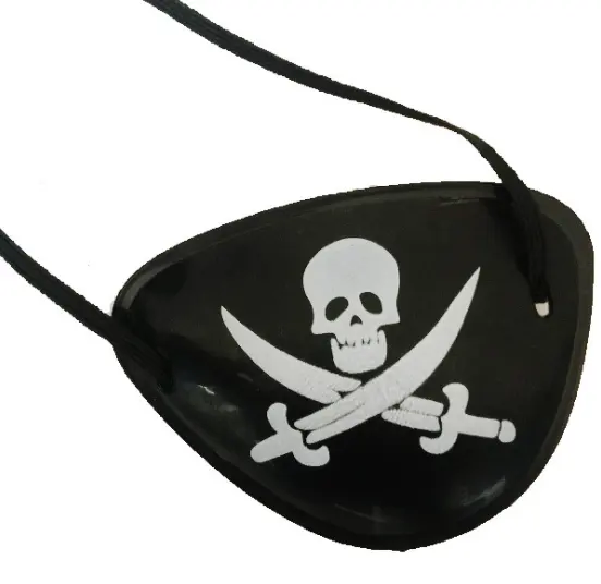 Capitán Pirata Cosplay Crossbone Eye Patch Fiesta de Halloween PVC Pirate Eye Patch Pirate Masks Parche decorativo para ojos