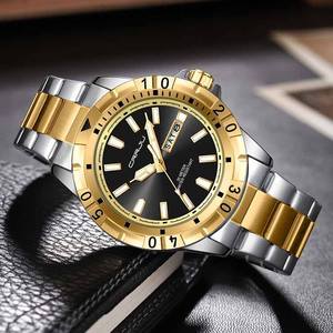 Suxuan Crrju 5028 Fashion Custom <strong>Brand</strong> Men Quartz Watch Best Steel Strap Waterproof Week Display Advertising Business Watch - Product Image 4