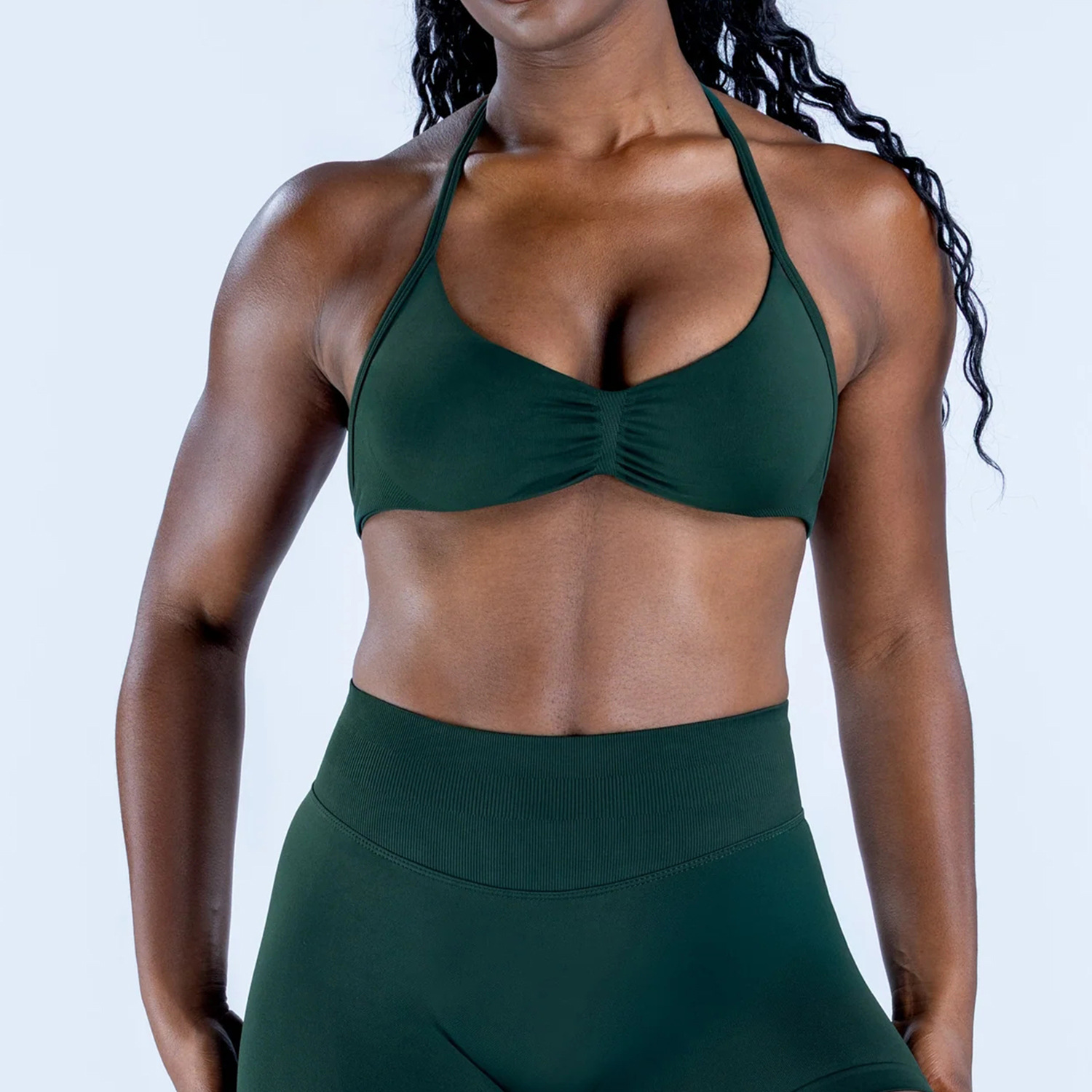 Sling bra loose green loose green shorts