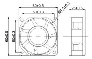 60mm Silent Plastic DC Brushless Axial Cooling Fan 60X60X25 5V 12V 24V Customized OEM/ODM Support for Solar Systems - Product Image 5