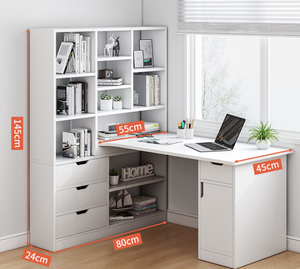 <strong>Simple</strong> Desktop <strong>Computer</strong> <strong>Desk</strong> Home Corner <strong>Desk</strong> Bookcase Combination <strong>Simple</strong> Student Writing <strong>Desk</strong> - Product Image 6