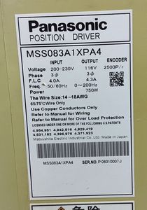 MSS083A1XPA4 750 vatios 3Ph 4.3A 0-200Hz 116V ~ Interfaz de comunicación RS485 de programación PLC de nueva condición - Product Image 3