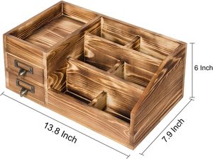 定制可调木竹桌面书架收纳器桌面展示办公桌储物架 - Product Image 6