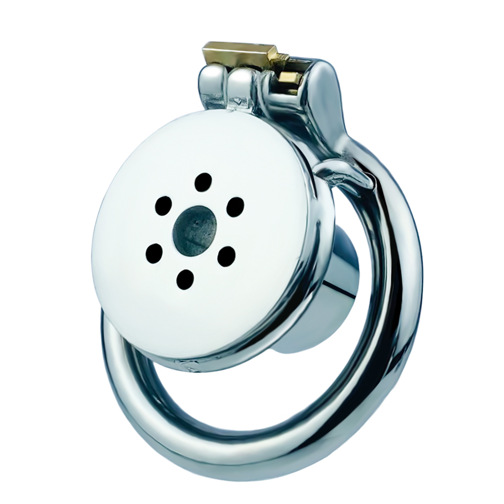 silver color round ring cage