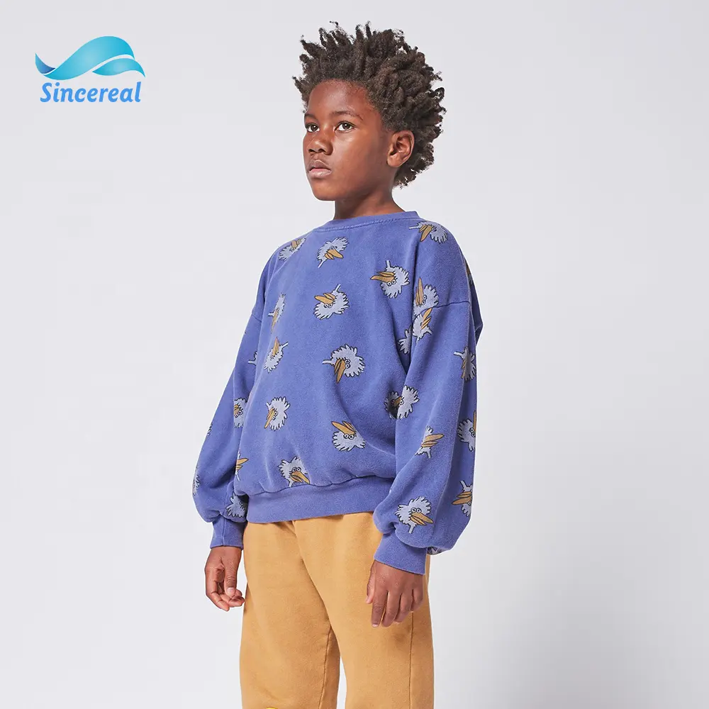 Ropa personalizada para niños y niñas, jersey con estampado de animales, sudadera informal de manga larga