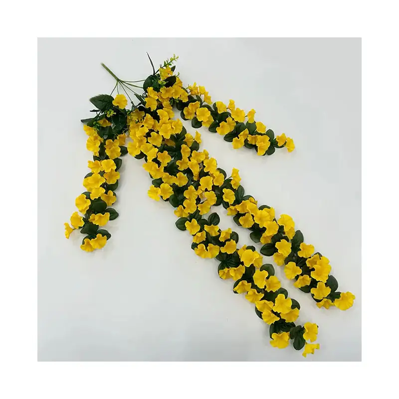 Tecido de flores de seda artificial Morning glory decoração suspensa flores de plástico e seda decoram plantas