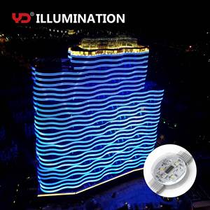 RGB color dmx512 impermeabile ignifugo ik10 resistenza salata di alta qualità led sorgente luminosa per decorare l'edilizia - Product Image 3