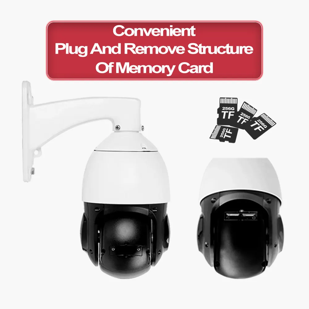 Compatible Hikvsion POE Security IP66 Profesional Micro CCTV Cámaras Infrarrojos IP Comparación facial Seguimiento automático Cámara PTZ