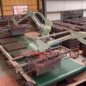 Máquina de fabricación automática Robot Sistema de apilamiento Buen precio Equipo seminuevo para máquina de cemento de arcilla Bomba PLC Produce cemento - Product Image 1