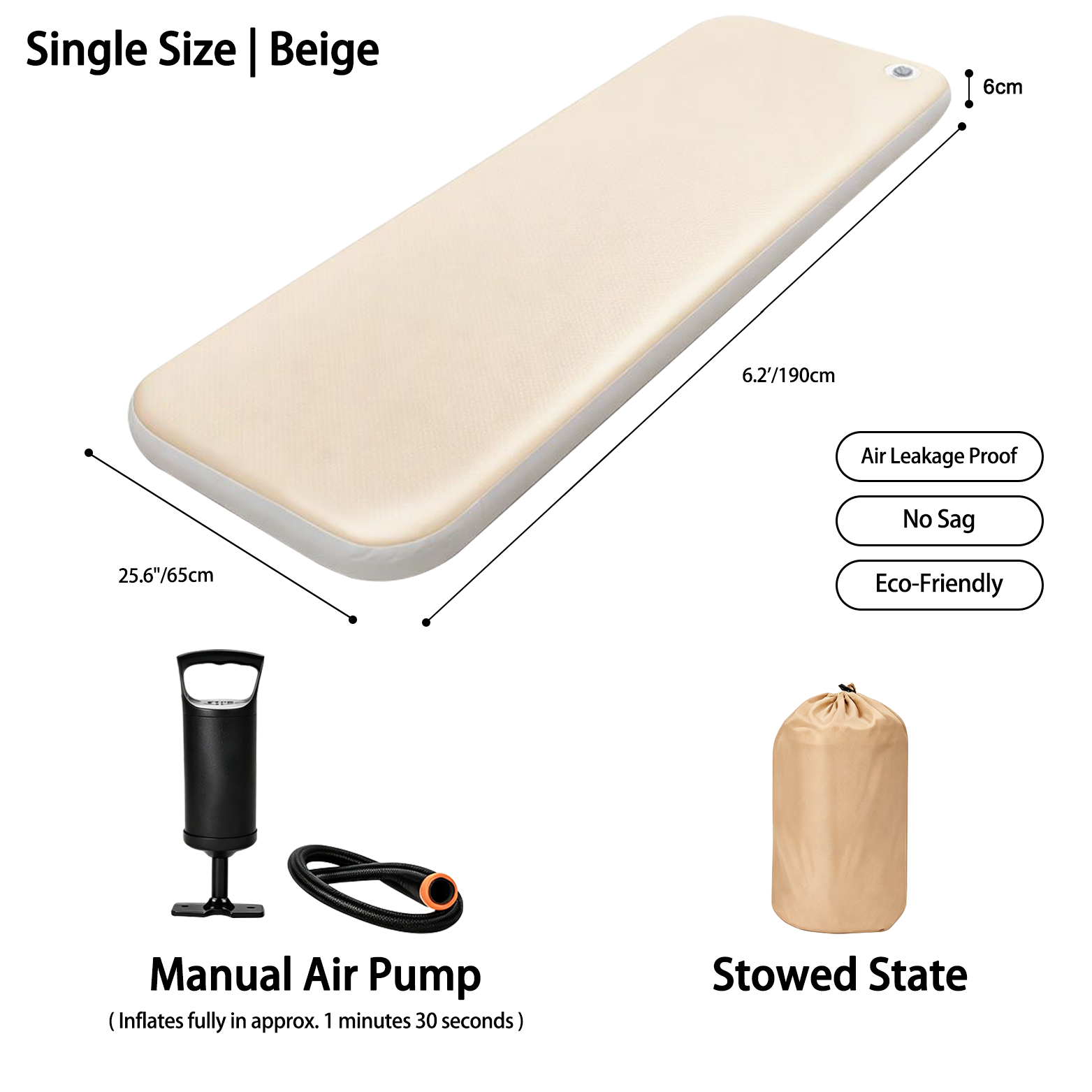Personne seule Beige 6cm