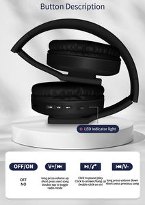 Novo Fone de Ouvido Sem Fio com Graves Potentes, Conectores USB Tipo-C, Canal Estéreo, Dobrável, <span class=keywords><strong>Bluetooth</strong></span> - Product Image 4