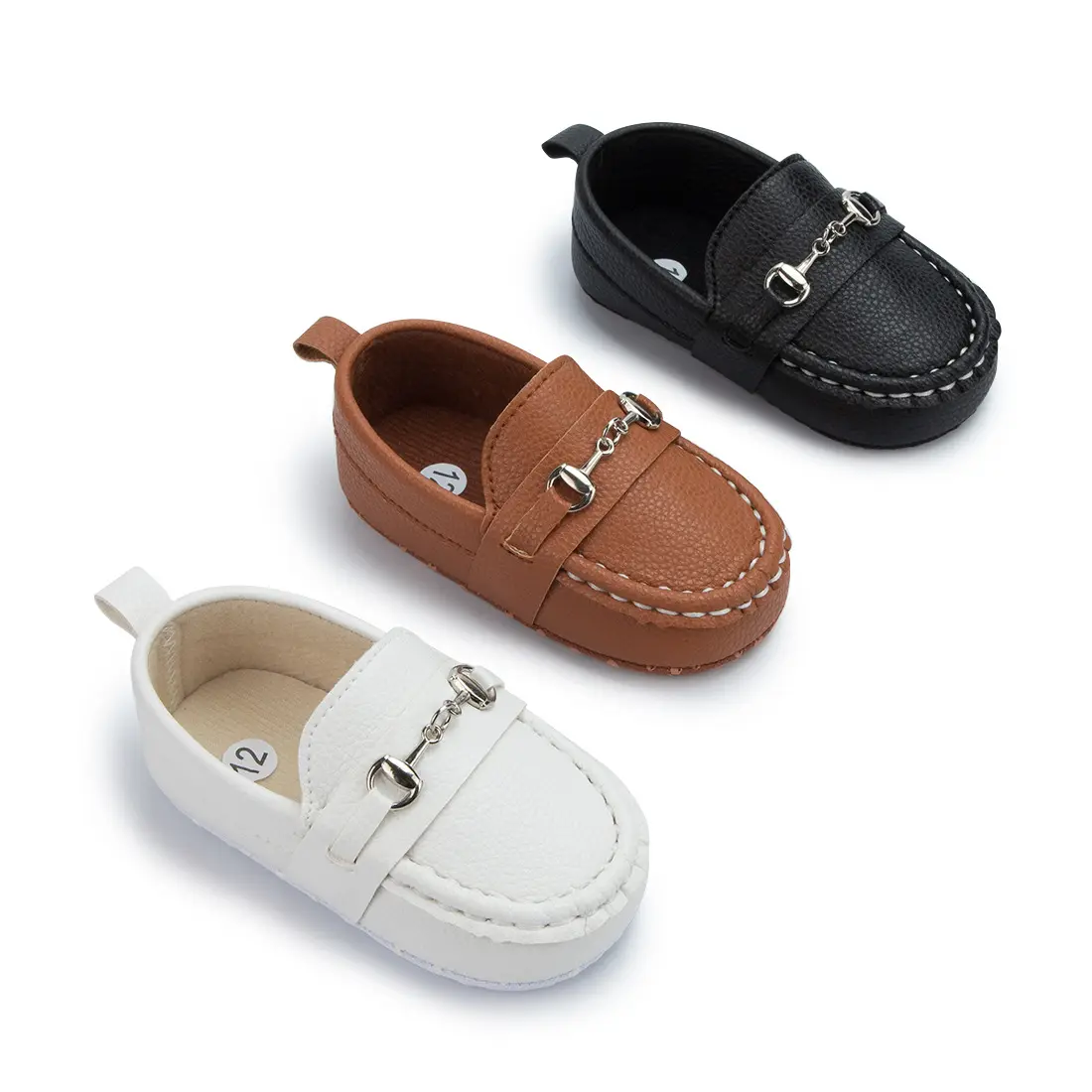 Zapatos de suela blanda para bebé recién nacido, calzado informal para caminar para niñas y niños, zapatos de cuero para bebé