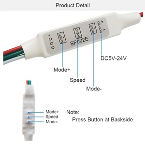 Мини SP002E 3-светодиодный контроллер USB DC адресуемый RGBIC WS2812B UCS1903 SK6812 пикселей настраиваемый пульт дистанционного управления DC5V-24V светодиод - Product Image 3